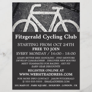 Fahrradsymbol, Flyer für Fahrradvereinswerbung