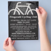 Fahrradsymbol, Flyer für Werbung im Radklub (Hand)