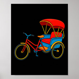 Fahrradtaxi Premium Tri-Mischung Poster