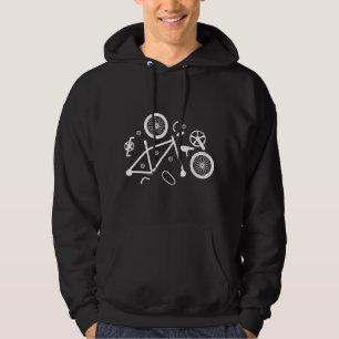Fahrradteile Fahrrad Anatomie Radfahren Hoodie