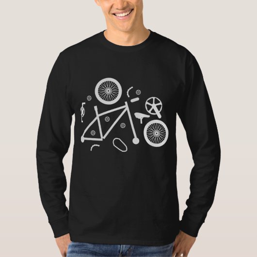 Fahrradteile Fahrradanatomie T-Shirt (Vorderseite)