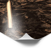 Fahrradteile mit Herbstblättern Fotodruck (Ecke)