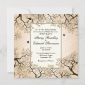 Fahrradtheater Hochzeit Einladung Peach (Rückseite)