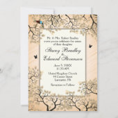 Fahrradtheater Hochzeit Einladung Peach (Rückseite)