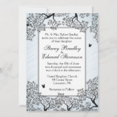 Fahrradthema Hochzeit Einladung Blue Sky (Rückseite)