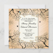 Fahrradthema Hochzeit Einladung Sonnenuntergang (Rückseite)