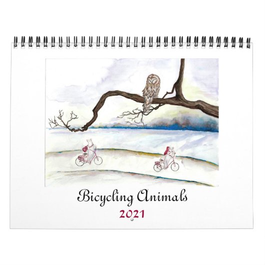 Fahrradtiere - Kalender 2021 (Titelbild)