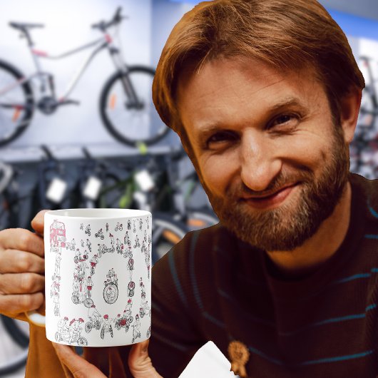 Fahrradtour Art Kaffeetasse