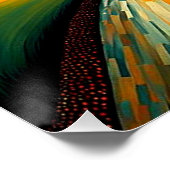 Fahrradtour bei Sonnenuntergang 3 Poster (Ecke)