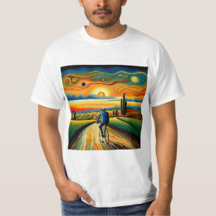 Fahrradtour bei Sonnenuntergang 3 T-Shirt