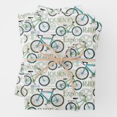 Fahrradtour Blau und Weiß Geschenkpapier Set (Beispiel)