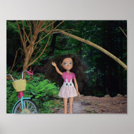 Fahrradtour in den Wald Poster