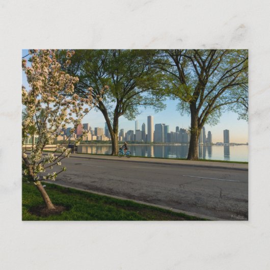 Fahrradtour nach unten Solidaritätskarte Postkarte (Vorderseite)