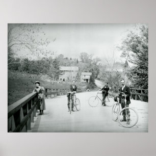FAHRRADTOURING 1890 POSTER