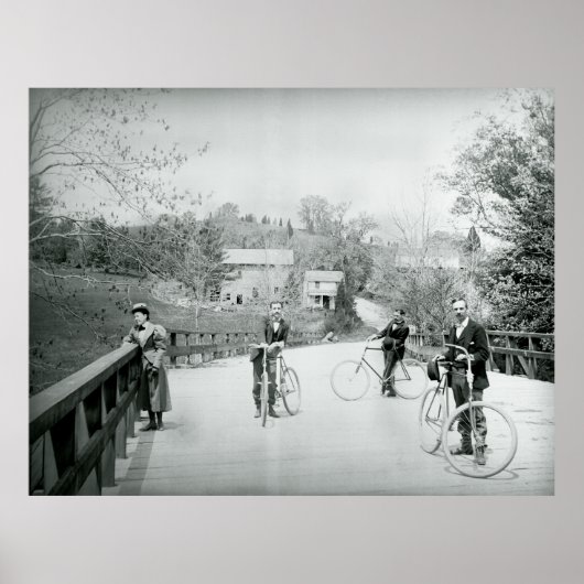 FAHRRADTOURING 1890 POSTER (Vorne)