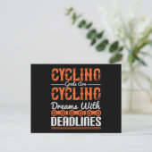 Fahrradträume mit Terminen Postkarte (Stehend Vorderseite)
