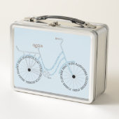 Fahrradtypografie-Lunch Box Metall Brotdose (Vorderseite)