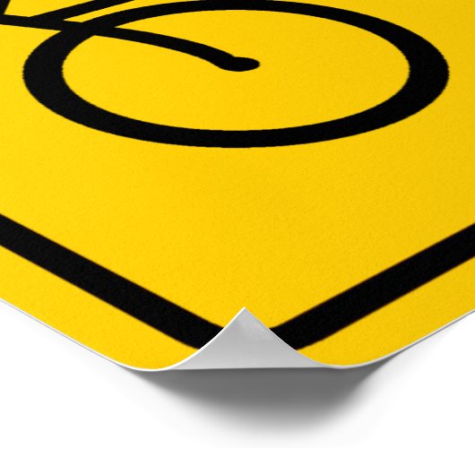 Fahrradüberquerung Poster (Ecke)