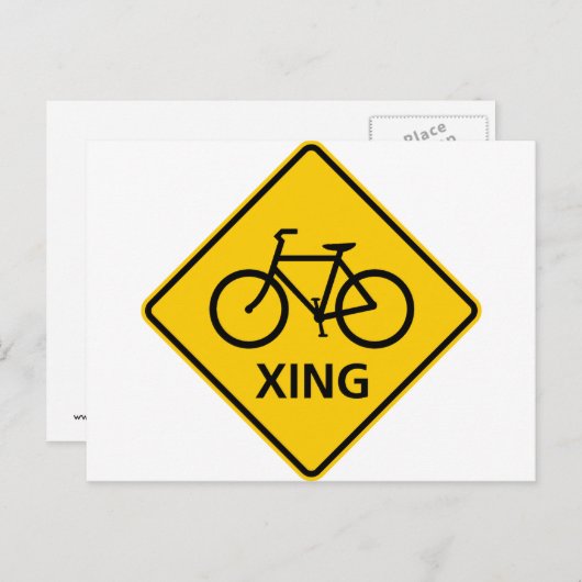 Fahrradüberquerung Postkarte (Vorne/Hinten)