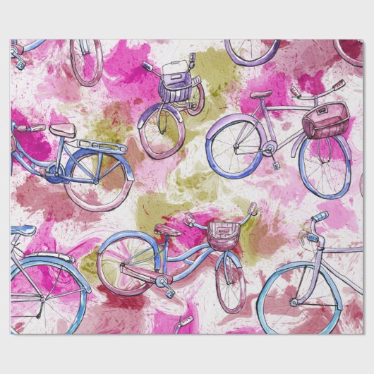 Fahrradumschlagpapier in farbenfroher Gefärbte Kra Geschenkpapier (Flach)