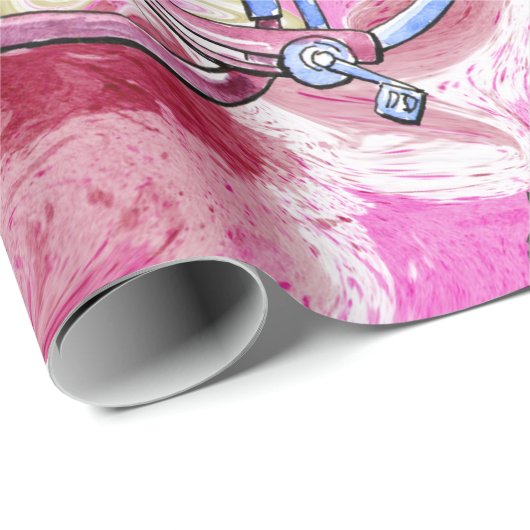 Fahrradumschlagpapier in farbenfroher Gefärbte Kra Geschenkpapier (Rolleneckpunkt)