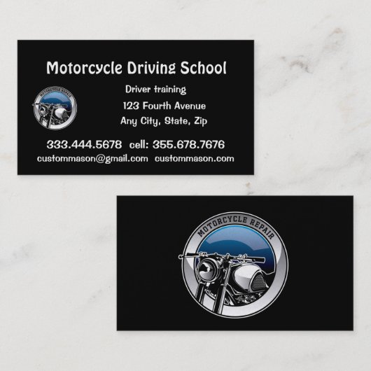 Fahrradunterricht Visitenkarte (Vorne/Hinten)