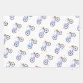 Fahrradurlaub Spaß Rosa Blau Preppy Geschenkpapier Set (Vorderseite 3)