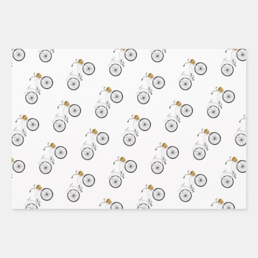 Fahrradurlaub Spaß Rosa Blau Preppy Geschenkpapier Set (Vorderseite 2)