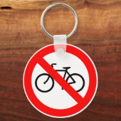 Fahrradverkehr Untersagtes Autobahnzeichen Schlüsselanhänger (Vorderseite)