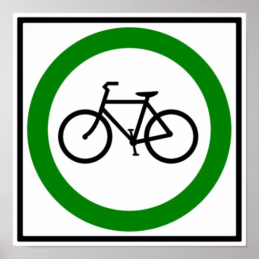 Fahrradverkehrszeichen Poster (Vorne)