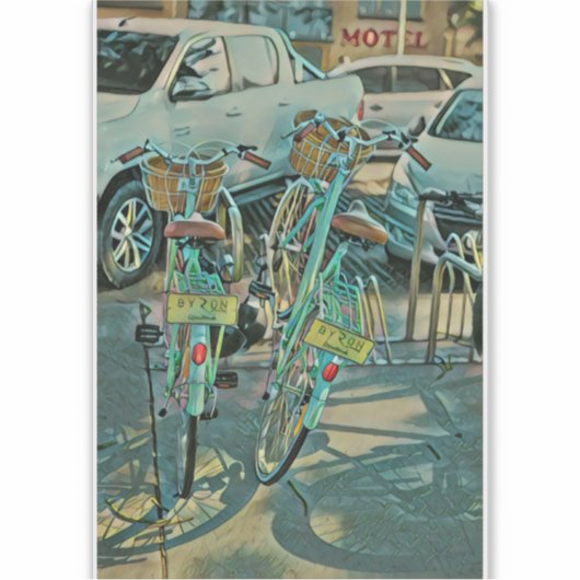 Fahrradverleih Aufkleber (Vorderseite)