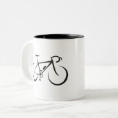 Fahrradverleih cooles Fahrradfahren im Freien Trai Zweifarbige Tasse (Vorderseite Links)