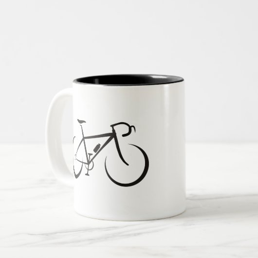 Fahrradverleih cooles Fahrradfahren im Freien Trai Zweifarbige Tasse (Vorderseite Links)