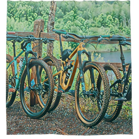 Fahrradverleih Duschvorhang (Vorderseite)