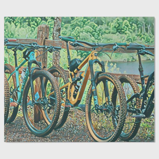 Fahrradverleih Geschenkpapier (Flach)