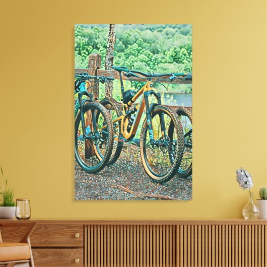 Fahrradverleih Leinwanddruck (Insitu (Wohnzimmer))