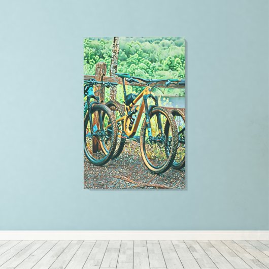 Fahrradverleih Leinwanddruck (Insitu (Holzboden))