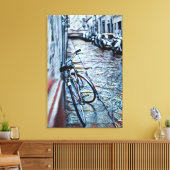 Fahrradverleih Leinwanddruck (Insitu (Wohnzimmer))