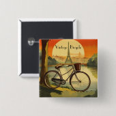 Fahrradverleih, Paris, individualisierbar Button (Vorne & Hinten)