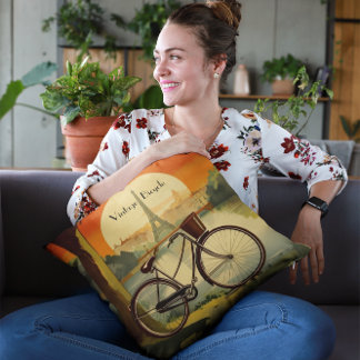 Fahrradverleih, Paris, individualisierbar Kissen