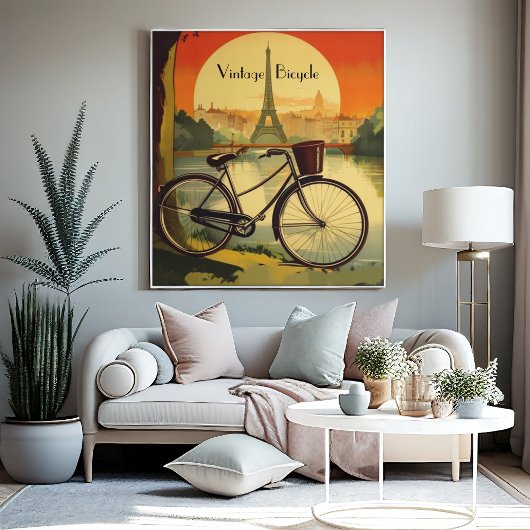 Fahrradverleih, Paris, individualisierbar Poster