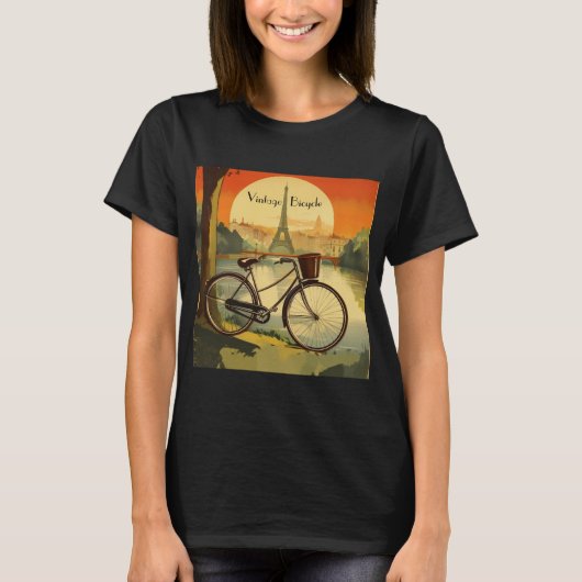 Fahrradverleih, Paris, individualisierbar T-Shirt (Vorderseite)