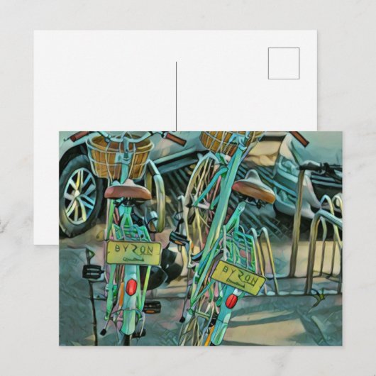 Fahrradverleih Postkarte (Vorne/Hinten)