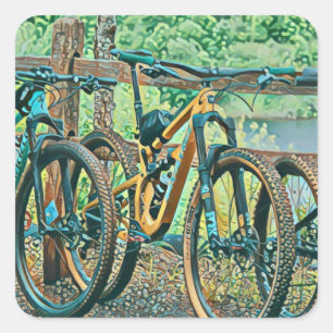 Fahrradverleih Quadratischer Aufkleber