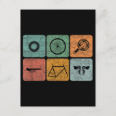 Fahrradverleih Vintage Fahrradteile Fahrradgeschen Begleitkarte (Rückseite)