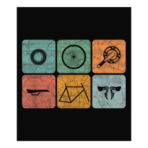 Fahrradverleih Vintage Fahrradteile Fahrradgeschen Fotodruck