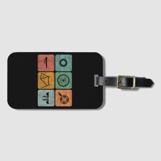 Fahrradverleih Vintage Fahrradteile Fahrradgeschen Gepäckanhänger (Vorderseite (Horizontal))