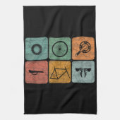 Fahrradverleih Vintage Fahrradteile Fahrradgeschen Geschirrtuch (Vertikal)