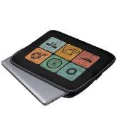 Fahrradverleih Vintage Fahrradteile Fahrradgeschen Laptopschutzhülle (Vorne Knopf)