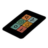 Fahrradverleih Vintage Fahrradteile Fahrradgeschen Magnet (Linke Seite)